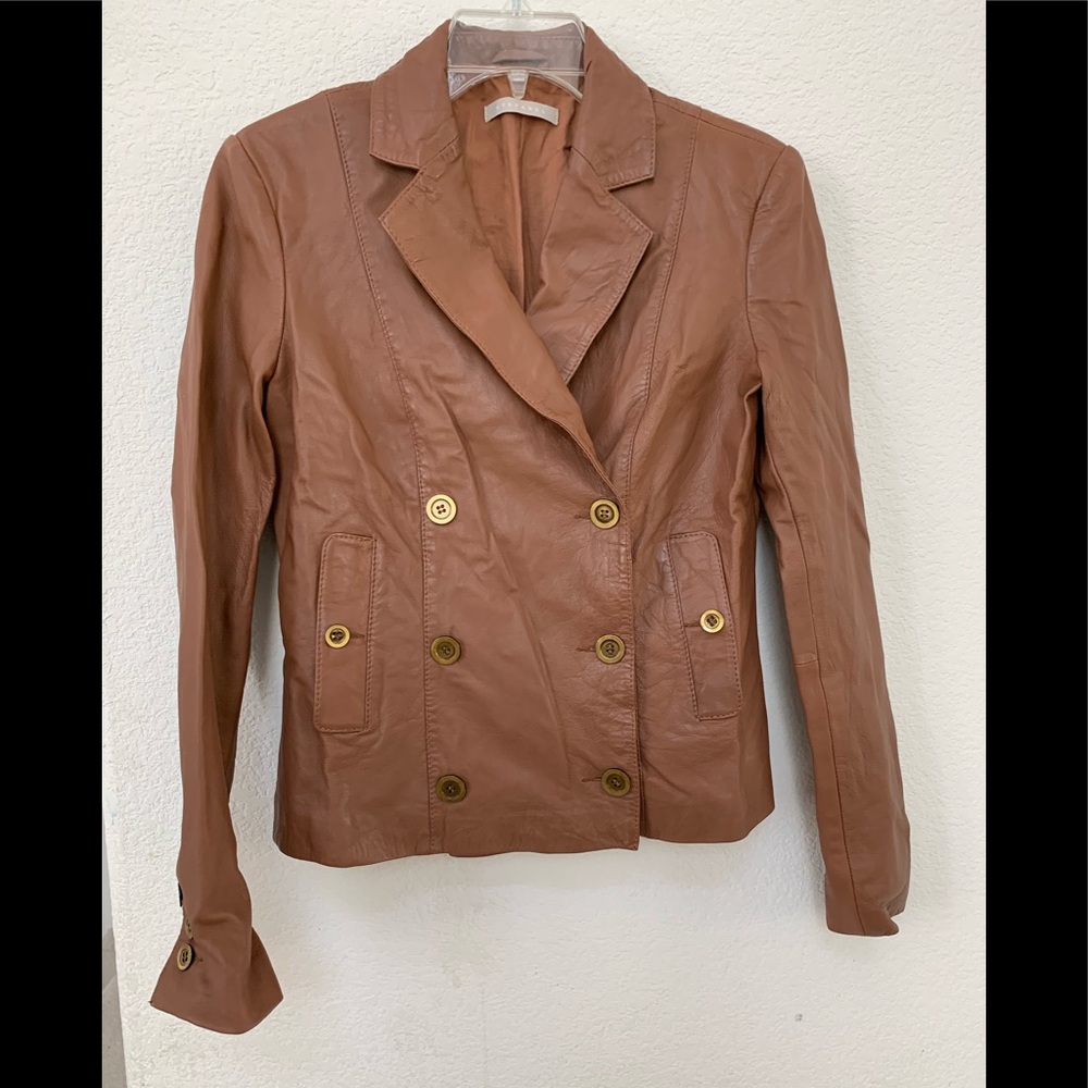 Stefanel brand sheep skin leather jacket size 8
